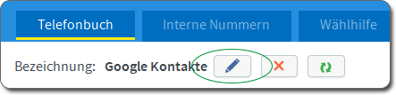 Google-Telefonbuch bearbeiten