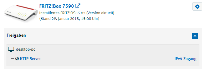 MyFRITZ!-Freigabe auf myfritz.net