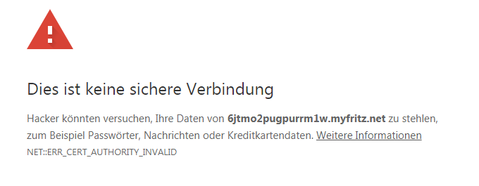 Chrome-Sicherheitsmeldung