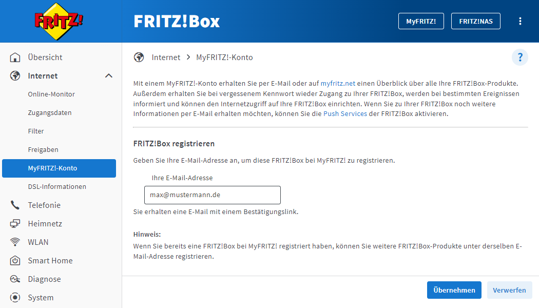 Wo finde ich die VPN Einstellungen FritzBox?