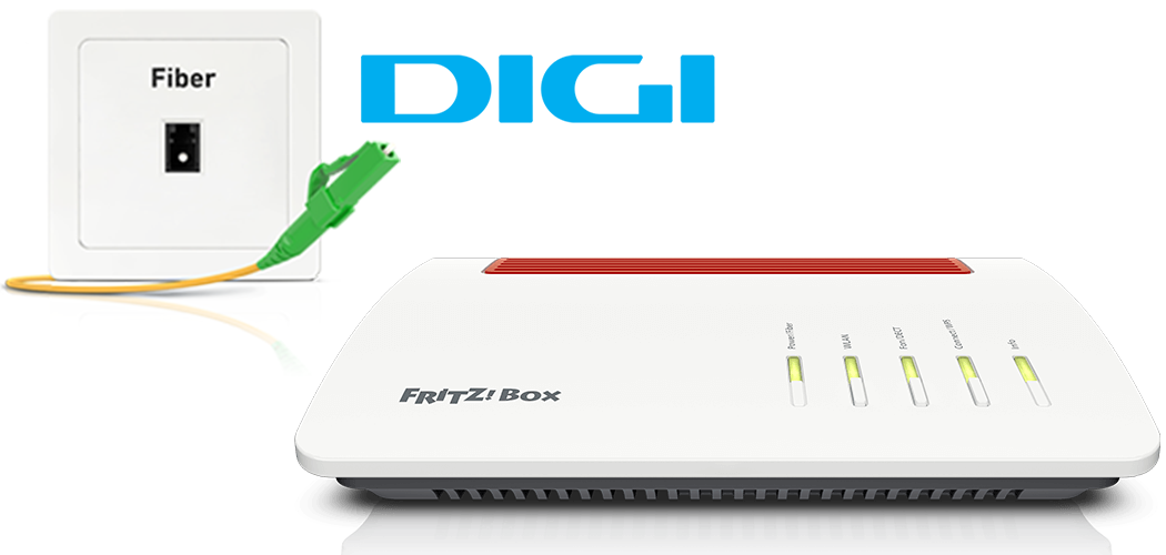 FRITZ!Box am DIGI-Glasfaseranschluss einrichten