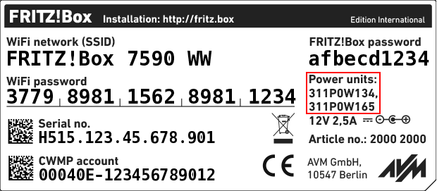 Power adapter designation