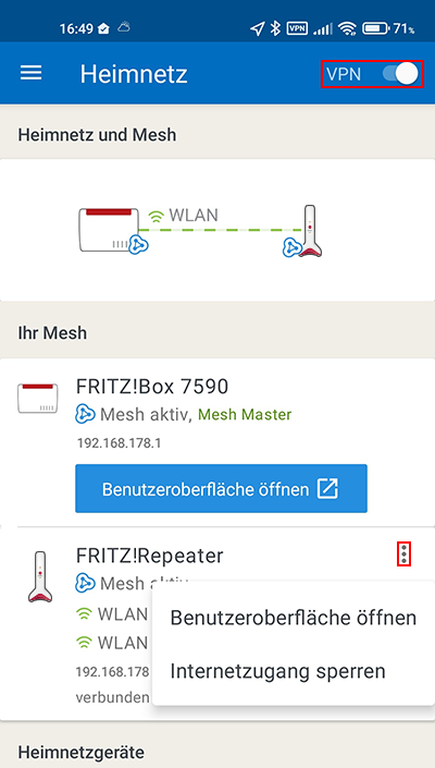 Accessing FRITZ!Powerline over the internet, FRITZ!Powerline 546E