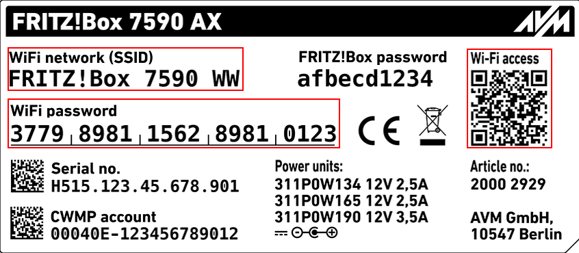 Setting up a Wi-Fi International | to | connection FRITZ!Box 6660 AVM the Cable FRITZ!Box