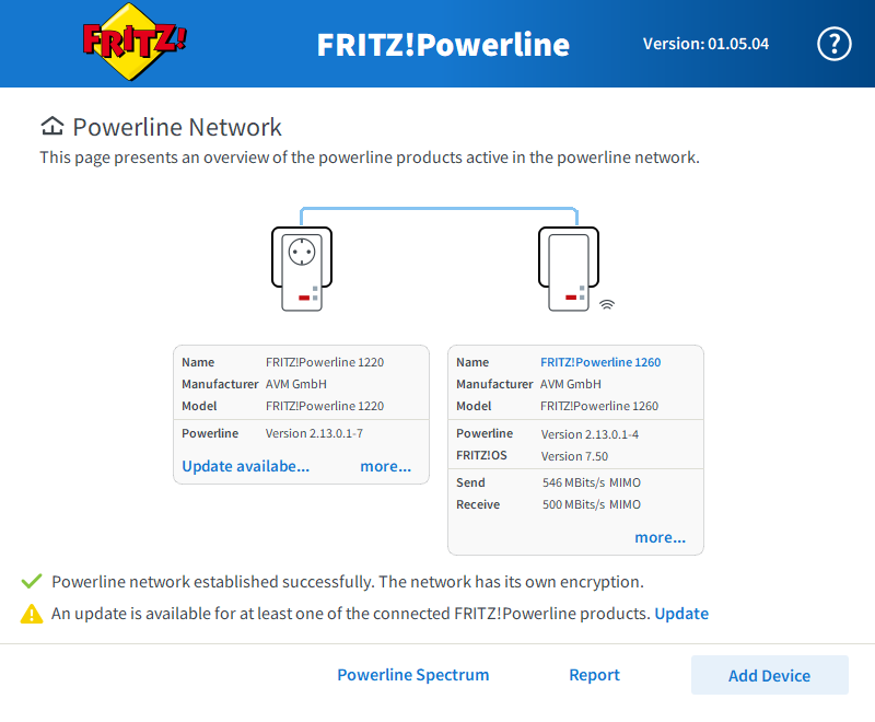 Updating the FRITZ!Powerline firmware, FRITZ!Powerline 510E