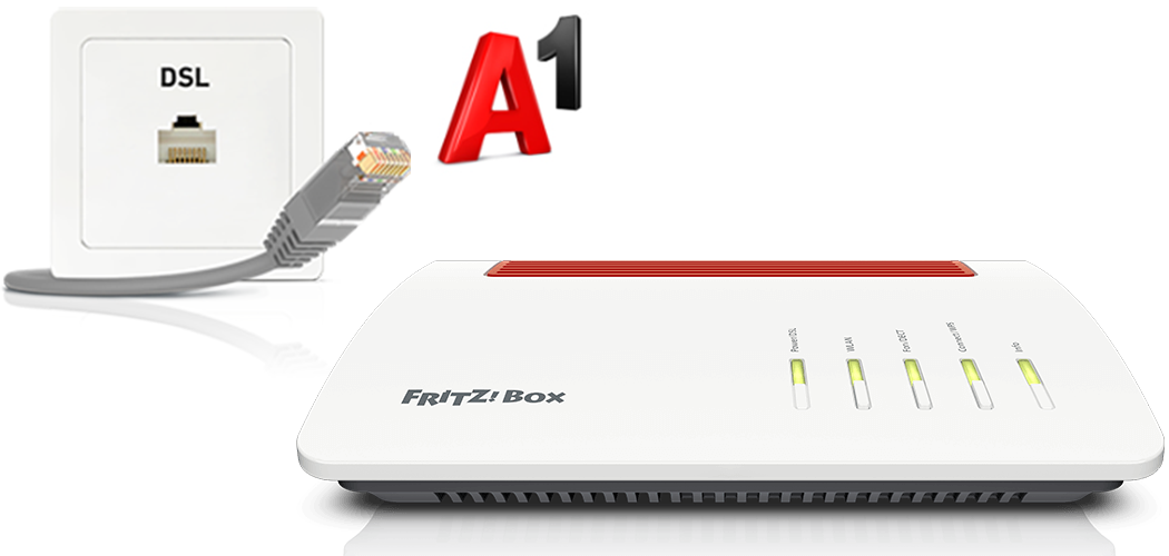 Setting up FRITZ!Box for use with a DSL line from A1