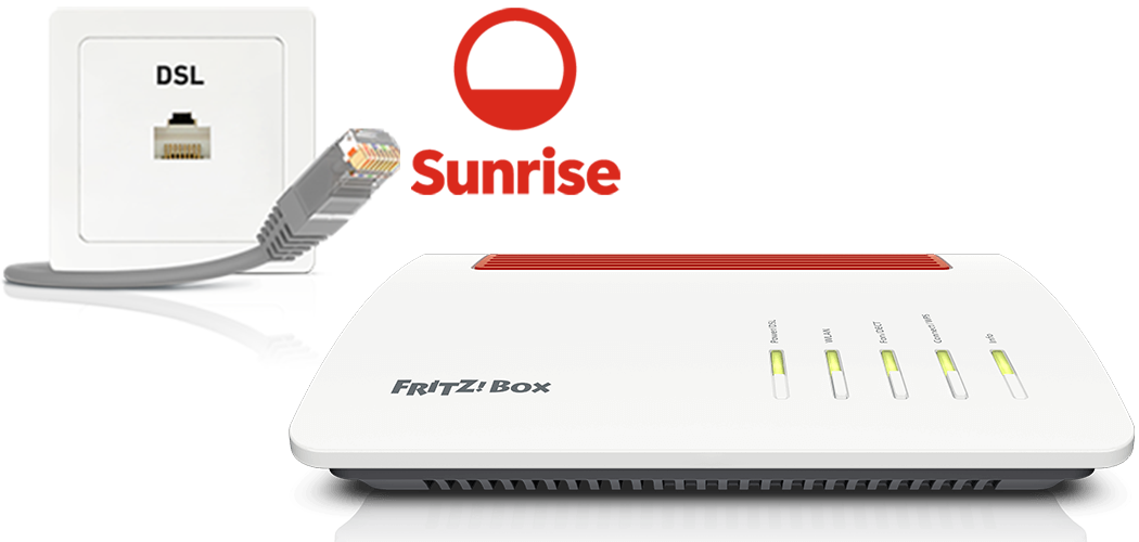 Setting up FRITZ!Box for use with a Sunrise line