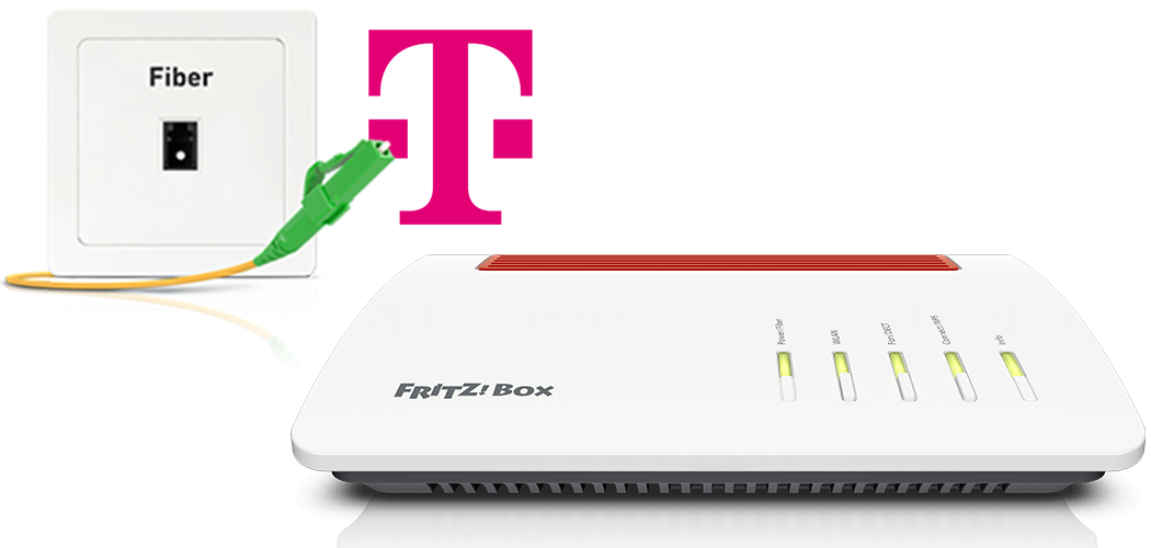 Setting up the FRITZ!Box for use with a fiber optic connection from Telekom