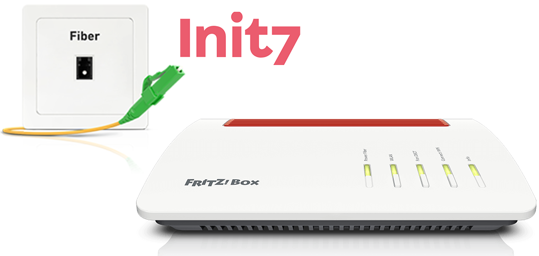 Setting up the FRITZ!Box for use with a fiber optic connection from Init7