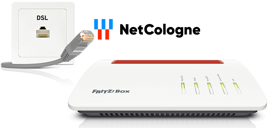 Setting up FRITZ!Box for use with a DSL line from NetCologne