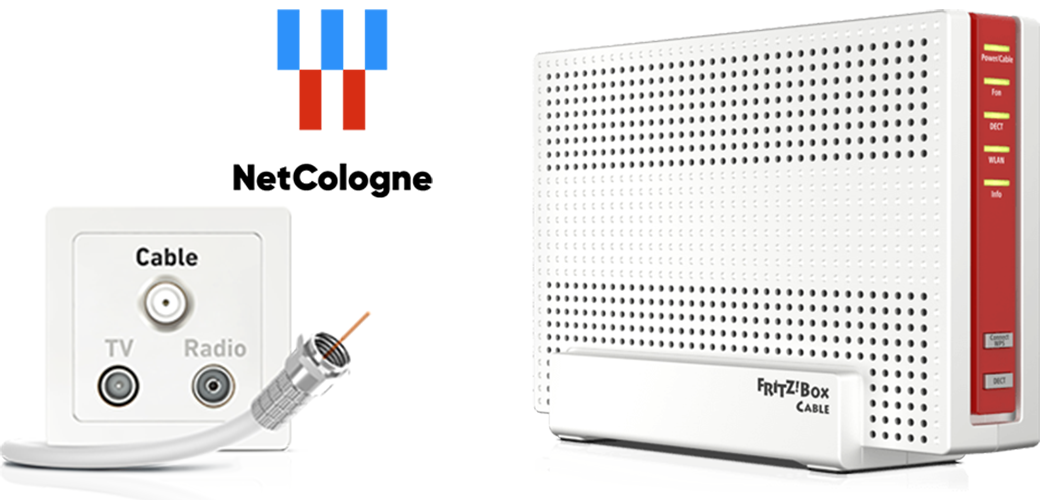 Setting up the FRITZ!Box for use with a NetCologne cable connection