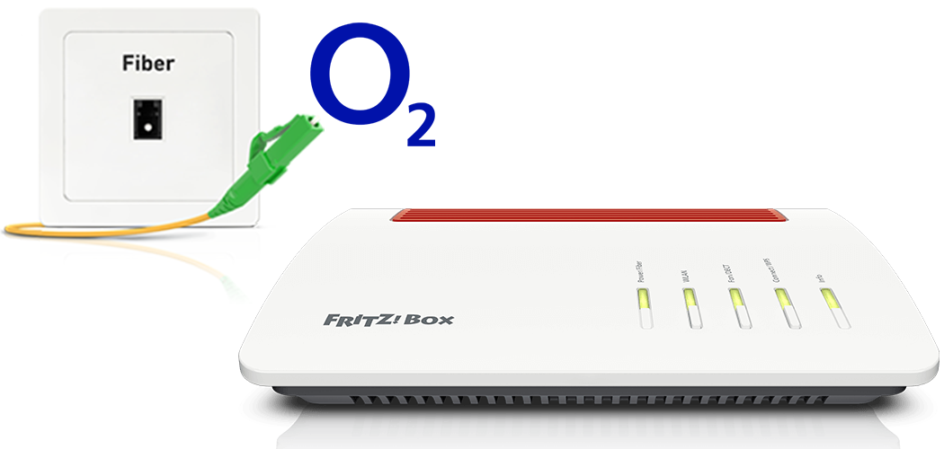 Setting up the FRITZ!Box for use with a fiber optic connection from O2