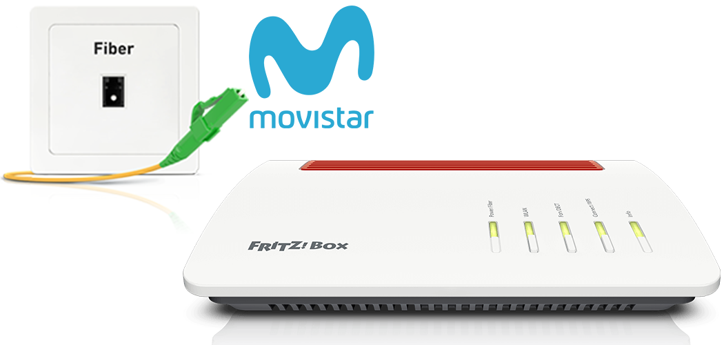 Setting up the FRITZ!Box for use with a fiber optic connection from Movistar