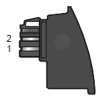 Contactos 1 y 2 en el conector TAE