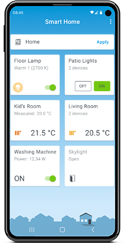 Página principal de la aplicación FRITZ!App Smart Home