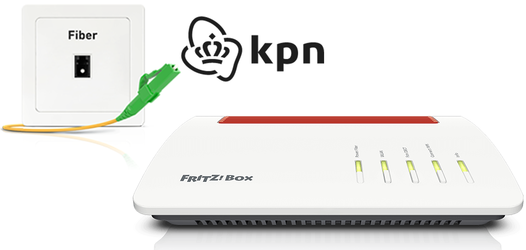 Configurar el FRITZ!Box en una conexión a Internet por fibra óptica de KPN