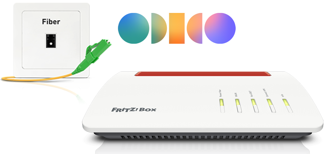 Configurar el FRITZ!Box en una conexión a Internet por fibra óptica de Odido
