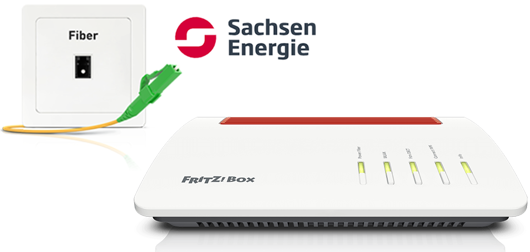 Configurar el FRITZ!Box en una conexión a Internet por fibra óptica de SachsenEnergie