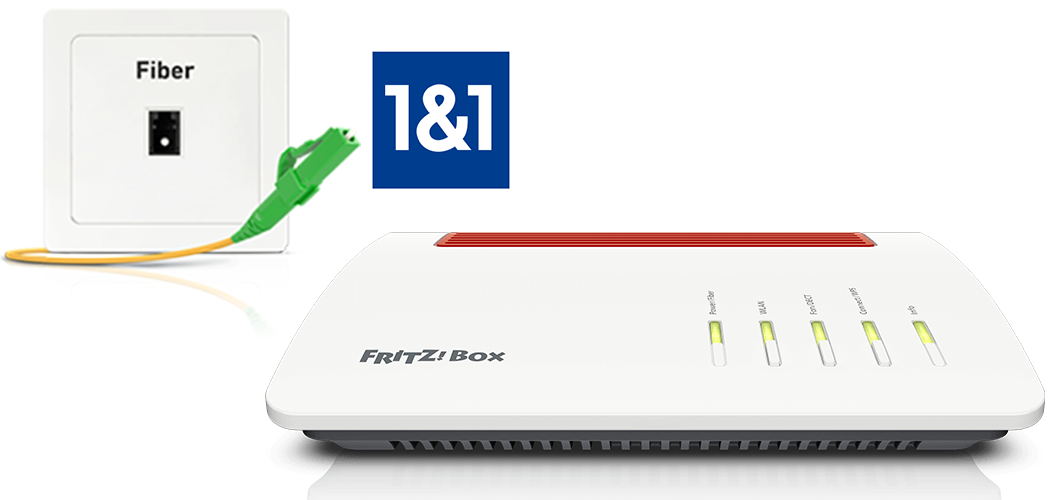 Configurar el FRITZ!Box en una conexión a Internet por fibra óptica de 1&1