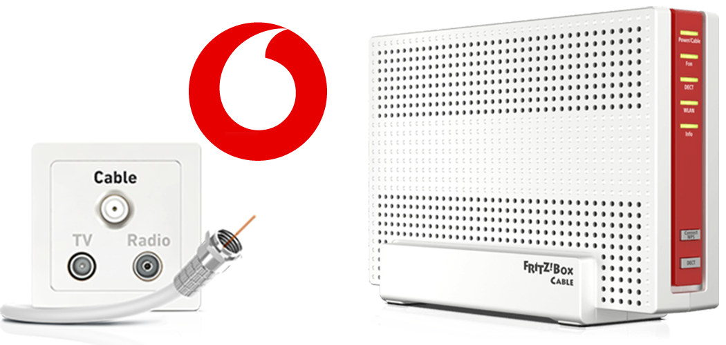 Configurar su FRITZ!Box para ser utilizado en una conexión a Internet por cable de Vodafone