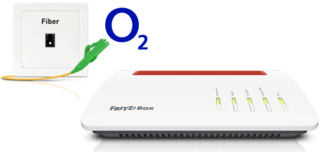 Configurar el FRITZ!Box en una conexión a Internet por fibra óptica de O2