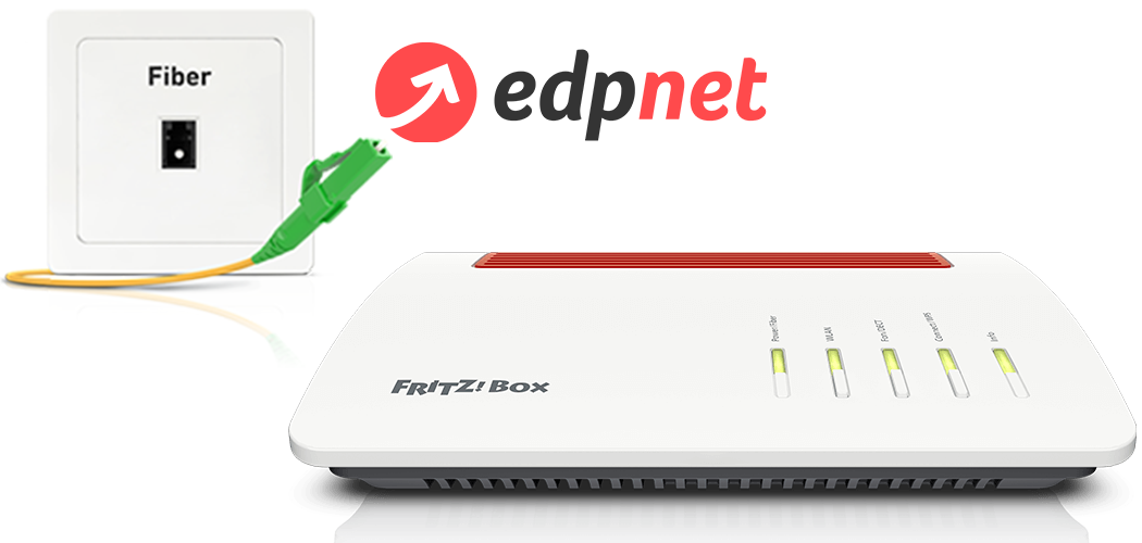 Configurar el FRITZ!Box en una conexión a Internet por fibra óptica de edpnet