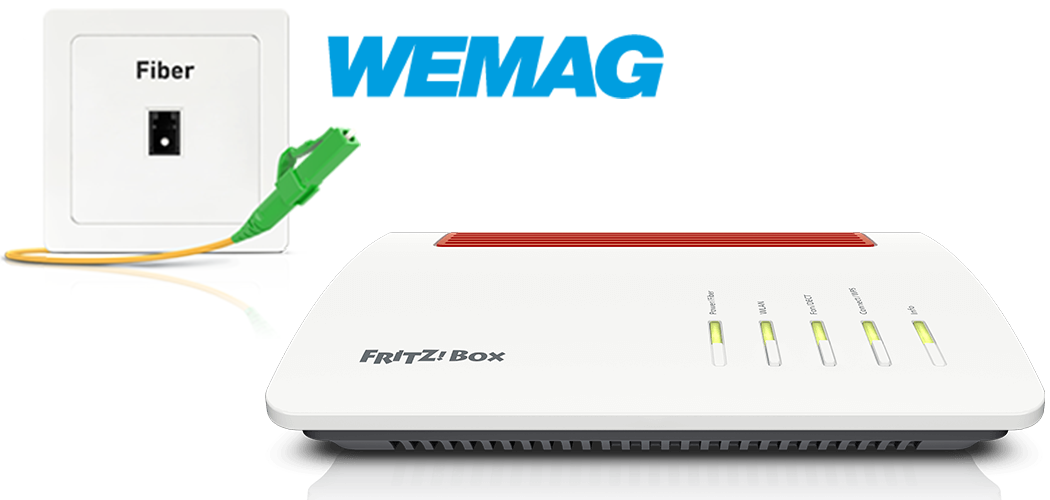 Configurer la FRITZ!Box pour la ligne fibre optique WEMAG