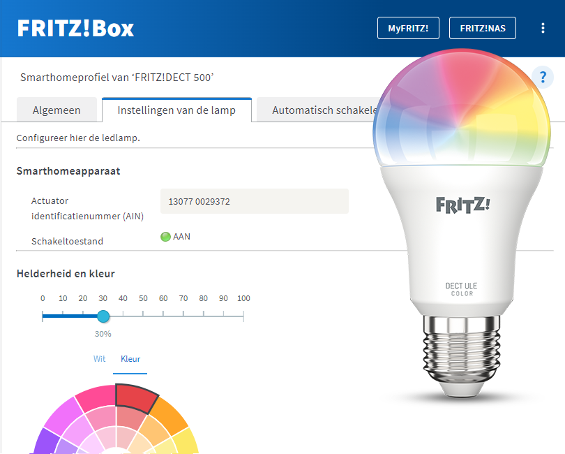 FRITZ!DECT 500 in het FRITZ!Box-thuisnetwerk gebruiken