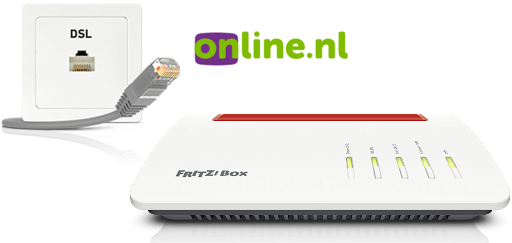 FRITZ!Box voor gebruik op de aansluiting van Online.nl configureren